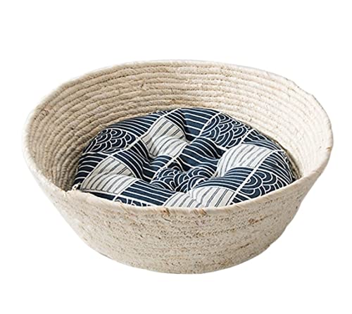 Hundebett Hundekorb Katzenbett Hundekörbchen Weiches Katzenbett Aus Rattan, Vier-Jahreszeiten-Universal-Katzenbett, Haustier, Katzenzubehör, Rohrkolben, Handgewebtes Hausnest, Haustierprodukte Haustie Hundebett Hundekorb Katzenbett Hundekörbchen Weiches Katzenbett Aus Rattan, Vier-Jahreszeiten-Universal-Katzenbett, Haustier, Katzenzubehör, Rohrkolben, Handgewebtes Hausnest, Haustierprodukte Haustie von UTOQIA