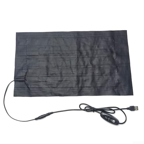 UTTASU USB-Heizkissen mit drei Geschwindigkeiten für Haustiere, anpassbare Wärme für Reptilien und Kleintiere, einfach zu bedienen (40 x 22 cm) von UTTASU