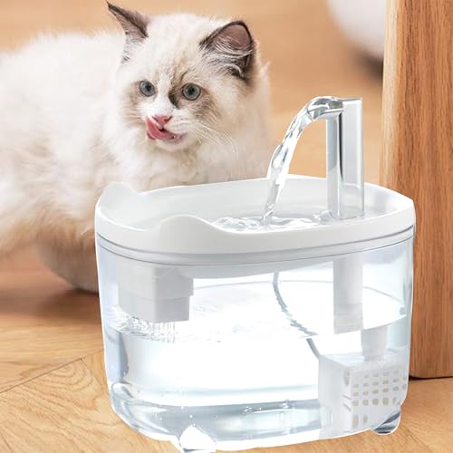 UUE Katzenbrunnen, 1,5L Trinkbrunnen für Katze, Wasserbrunnen für Katzen, Automatisch Katzentrinkbrunnen, Super Silent Katzen Trinkbrunnen,Trinkbrunnen Katze, Katzen Brunnen - für Mehrere Haustiere von UUE