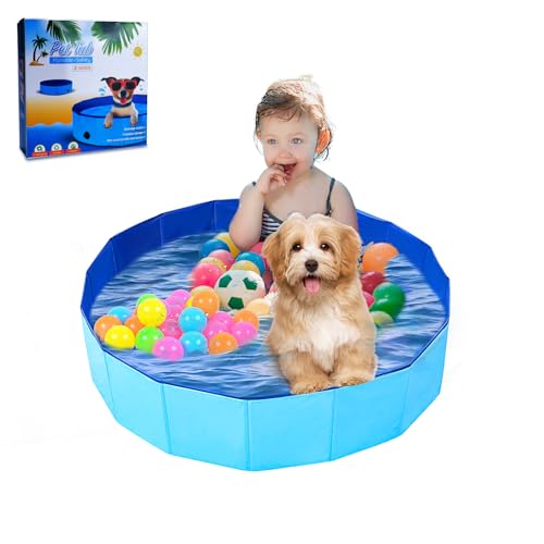 UUEMB Faltbarer Hundepool für Kleine Hunde, 80 x 20cm Hundebadewanne Katzen Swimmingpool Planschbecken für Kinder, Haustier Schwimmbecken rutschfest Sicher Tragbar Kinderpool Blau UUEMB Faltbarer Hundepool für Kleine Hunde, 80 x 20cm Hundebadewanne Katzen Swimmingpool Planschbecken für Kinder, Haustier Schwimmbecken rutschfest Sicher Tragbar Kinderpool Blau von UUEMB