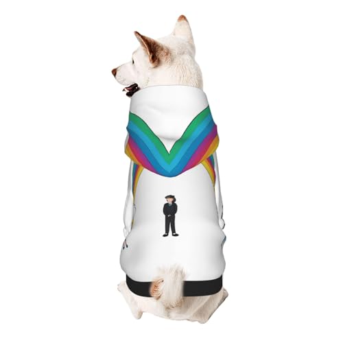 Hunde-Kapuzenpullover, stilvolle Hundekleidung, bedruckt, Haustierkleidung, Streetwear, Sweatshirt, Trainingsanzüge, Outfit für Hunde, Welpen, Größe L, S, Regenbogen Hunde-Kapuzenpullover, stilvolle Hundekleidung, bedruckt, Haustierkleidung, Streetwear, Sweatshirt, Trainingsanzüge, Outfit für Hunde, Welpen, Größe L, S, Regenbogen von UUYHHGB