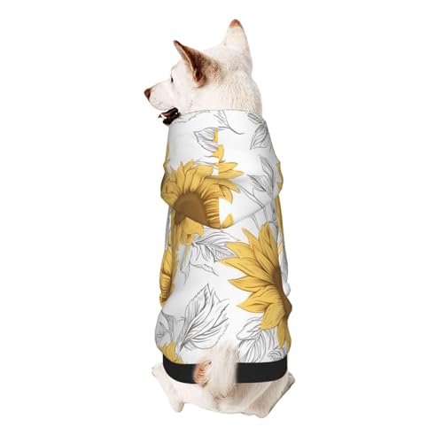 Hunde-Kapuzenpullover, stilvolle Hundekleidung, bedruckt, Haustierkleidung, Streetwear, Sweatshirt, Trainingsanzüge, Outfit für Hunde, Welpen, Größe L, Sonnenblumen bedruckt Hunde-Kapuzenpullover, stilvolle Hundekleidung, bedruckt, Haustierkleidung, Streetwear, Sweatshirt, Trainingsanzüge, Outfit für Hunde, Welpen, Größe L, Sonnenblumen bedruckt von UUYHHGB