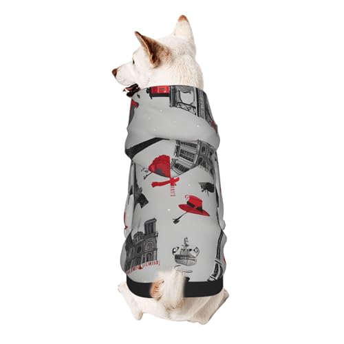Hunde-Kapuzenpullover, stilvolle Hundekleidung, bedruckt, Haustierkleidung, Streetwear, Sweatshirt, Trainingsanzüge, Outfit für Hunde, Welpen, Größe M, Französisches Modemodell Frettchen Hunde-Kapuzenpullover, stilvolle Hundekleidung, bedruckt, Haustierkleidung, Streetwear, Sweatshirt, Trainingsanzüge, Outfit für Hunde, Welpen, Größe M, Französisches Modemodell Frettchen von UUYHHGB