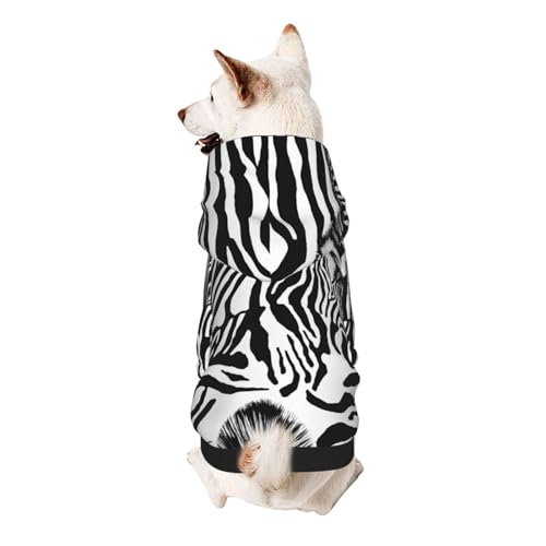 Hunde-Kapuzenpullover, stilvolle Hundekleidung, bedruckt, Haustierkleidung, Streetwear, Sweatshirt, Trainingsanzüge, Outfit für Hunde, Welpen, Größe M, Zebramuster Hunde-Kapuzenpullover, stilvolle Hundekleidung, bedruckt, Haustierkleidung, Streetwear, Sweatshirt, Trainingsanzüge, Outfit für Hunde, Welpen, Größe M, Zebramuster von UUYHHGB