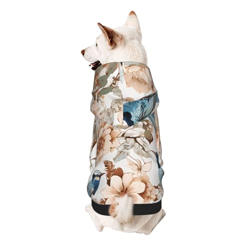 Hunde-Kapuzenpullover, stilvolle Hundekleidung, bedruckt, Haustierkleidung, Streetwear, Sweatshirt, Trainingsanzüge, Outfit für Hunde, Welpen, Größe M, japanische Kiefer und Vögel Hunde-Kapuzenpullover, stilvolle Hundekleidung, bedruckt, Haustierkleidung, Streetwear, Sweatshirt, Trainingsanzüge, Outfit für Hunde, Welpen, Größe M, japanische Kiefer und Vögel von UUYHHGB