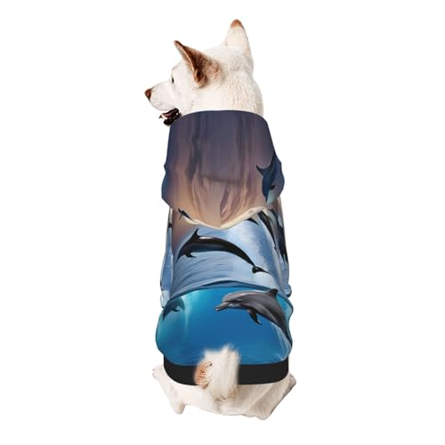 Hunde-Kapuzenpullover, stilvolle Hundekleidung, bedruckt, Haustierkleidung, Streetwear, Sweatshirt, Trainingsanzüge, Outfit für Hunde, Welpen, Größe XL, Delfin Hunde-Kapuzenpullover, stilvolle Hundekleidung, bedruckt, Haustierkleidung, Streetwear, Sweatshirt, Trainingsanzüge, Outfit für Hunde, Welpen, Größe XL, Delfin von UUYHHGB
