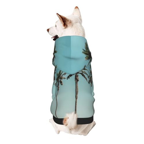 Hunde-Kapuzenpullover, stilvolle Hundekleidung, bedruckt, Haustierkleidung, Streetwear, Sweatshirt, Trainingsanzüge, Outfit für Hunde, Welpen, Größe XL, Palme Hunde-Kapuzenpullover, stilvolle Hundekleidung, bedruckt, Haustierkleidung, Streetwear, Sweatshirt, Trainingsanzüge, Outfit für Hunde, Welpen, Größe XL, Palme von UUYHHGB