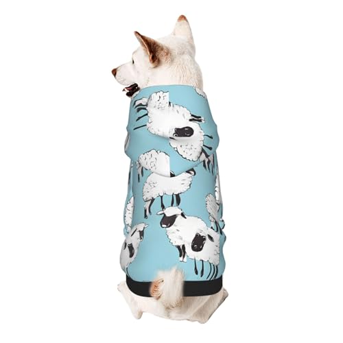 Hunde-Kapuzenpullover, stilvolle Hundekleidung, bedruckt, Haustierkleidung, Streetwear, Sweatshirt, Trainingsanzüge, Outfit für Hunde, Welpen, Größe XL, niedliches Cartoon-Schaf Hunde-Kapuzenpullover, stilvolle Hundekleidung, bedruckt, Haustierkleidung, Streetwear, Sweatshirt, Trainingsanzüge, Outfit für Hunde, Welpen, Größe XL, niedliches Cartoon-Schaf von UUYHHGB