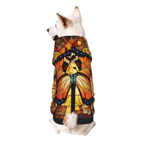 Hunde-Kapuzenpullover, stilvolle Hundekleidung, bedruckt, Haustierkleidung, Streetwear, Sweatshirt, Trainingsanzüge, Outfit für Hunde, Welpen, Größe XL, orangefarbener Schmetterling Hunde-Kapuzenpullover, stilvolle Hundekleidung, bedruckt, Haustierkleidung, Streetwear, Sweatshirt, Trainingsanzüge, Outfit für Hunde, Welpen, Größe XL, orangefarbener Schmetterling von UUYHHGB