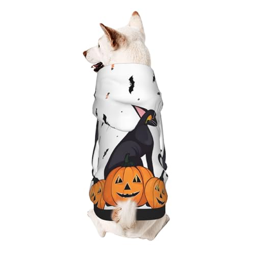 Hunde-Kapuzenpullover, stilvolle Hundekleidung, bedruckt, Haustierkleidung, Streetwear, Sweatshirt, Trainingsanzüge, Outfit für Hunde, Welpen, Größe XS, Happy Halloween Hunde-Kapuzenpullover, stilvolle Hundekleidung, bedruckt, Haustierkleidung, Streetwear, Sweatshirt, Trainingsanzüge, Outfit für Hunde, Welpen, Größe XS, Happy Halloween von UUYHHGB