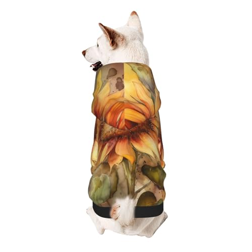 Hunde-Kapuzenpullover, stilvolle Hundekleidung, bedruckt, Haustierkleidung, Streetwear, Sweatshirt, Trainingsanzüge, Outfit für Hunde, Welpen, Größe XS, Sonnenblumenmuster Hunde-Kapuzenpullover, stilvolle Hundekleidung, bedruckt, Haustierkleidung, Streetwear, Sweatshirt, Trainingsanzüge, Outfit für Hunde, Welpen, Größe XS, Sonnenblumenmuster von UUYHHGB