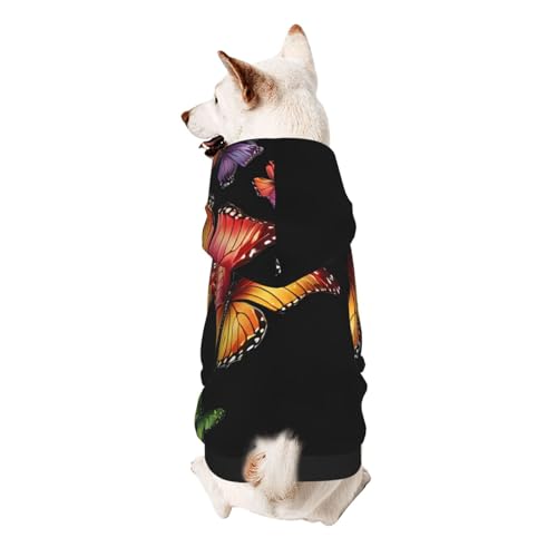 Hunde-Kapuzenpullover, stilvolle Hundekleidung, bedruckt, Haustierkleidung, Streetwear, Sweatshirt, Trainingsanzüge, Outfit für Hunde, Welpen, Größe XXL, hübscher Schmetterling Hunde-Kapuzenpullover, stilvolle Hundekleidung, bedruckt, Haustierkleidung, Streetwear, Sweatshirt, Trainingsanzüge, Outfit für Hunde, Welpen, Größe XXL, hübscher Schmetterling von UUYHHGB