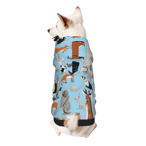 Hunde-Kapuzenpullover, stilvolle Hundekleidung, bedruckt, Haustierkleidung, Streetwear, Sweatshirt, Trainingsanzüge, Outfit für Hunde, Welpen, XXL, Bauernhoftier Hunde-Kapuzenpullover, stilvolle Hundekleidung, bedruckt, Haustierkleidung, Streetwear, Sweatshirt, Trainingsanzüge, Outfit für Hunde, Welpen, XXL, Bauernhoftier von UUYHHGB