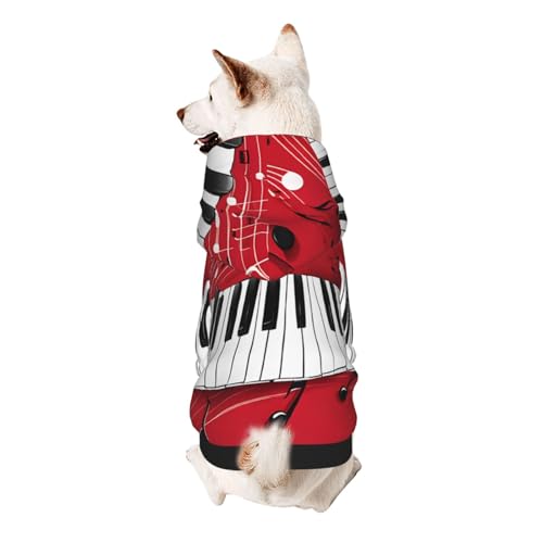 Hunde-Kapuzenpullover, stilvolle Hundekleidung, bedruckt, Haustierkleidung, Streetwear, Sweatshirt, Trainingsanzüge, Outfit für Hunde, Welpen, klein, Musiknote, Klavier Hunde-Kapuzenpullover, stilvolle Hundekleidung, bedruckt, Haustierkleidung, Streetwear, Sweatshirt, Trainingsanzüge, Outfit für Hunde, Welpen, klein, Musiknote, Klavier von UUYHHGB