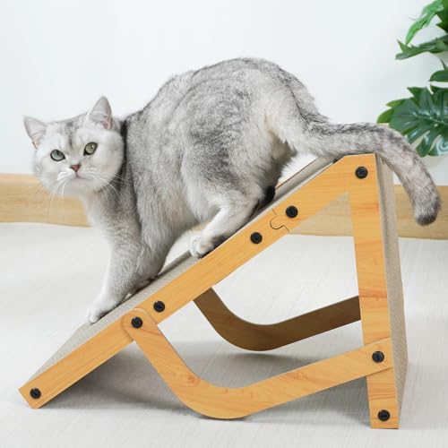 UUig Katzenkratzer, Karton Katzenkratzer für Indoor-Katzen, 56,9 x 24,9 cm Katzenkratzbrett, Rampe L-Form Katzenkratzpad UUig Katzenkratzer, Karton Katzenkratzer für Indoor-Katzen, 56,9 x 24,9 cm Katzenkratzbrett, Rampe L-Form Katzenkratzpad von UUig