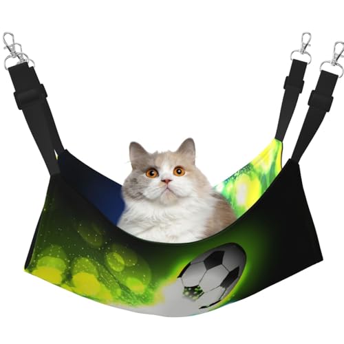UVBDF Coole Fußball-Katzen-Hängematte zum Aufhängen von Haustier-Hängematte, Bett, verstellbar, Welpen, Kaninchen, Kleintiere von UVBDF