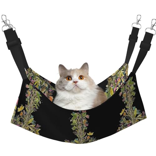 UVBDF Hängematte für Katzen, mit Blumen, zum Aufhängen, verstellbar, für Welpen, Kaninchen, Kleintiere von UVBDF