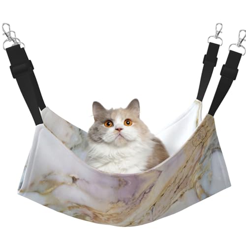 UVBDF Katzenhängematte aus Marmor, zum Aufhängen, verstellbar, für Welpen, Kaninchen, Kleintiere von UVBDF
