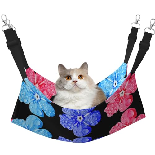 UVBDF Katzenhängematte mit drei Blumen zum Aufhängen von Haustieren, verstellbar, Welpen, Kaninchen, Kleintiere von UVBDF