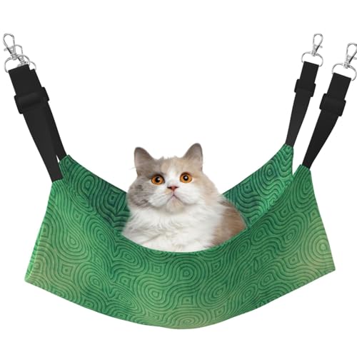 UVBDF Katzenhängematte zum Aufhängen, verstellbar, für Welpen, Kaninchen, Kleintiere, Grün von UVBDF