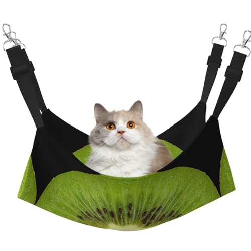 UVBDF Kiwi Slice Katzenhängematte zum Aufhängen, Haustier-Hängematte, Bett, verstellbar, Welpen, Kaninchen, Kleintiere von UVBDF