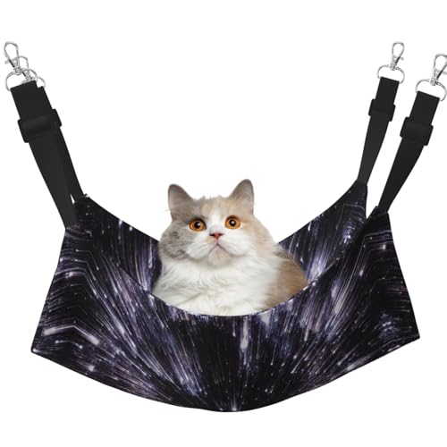 UVBDF Purple Sky Galaxy Katzenhängematte zum Aufhängen, verstellbar, für Welpen, Kaninchen, Kleintiere von UVBDF