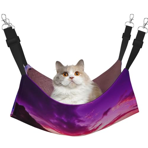 UVBDF Schöne Strand-Katzen-Hängematte zum Aufhängen, verstellbar, für Welpen, Kaninchen, Kleintiere von UVBDF