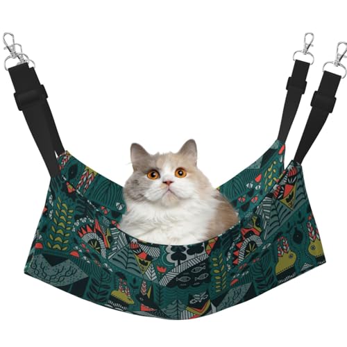 UVBDF Skandinavische Tiere, Katzen-Hängematte zum Aufhängen, Haustier-Hängematte, Bett, verstellbar, Welpen, Kaninchen, Kleintiere von UVBDF