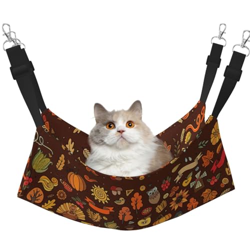 UVBDF Thanksgiving-Katzen-Hängematte zum Aufhängen, verstellbar, Welpen, Kaninchen, Kleintiere von UVBDF