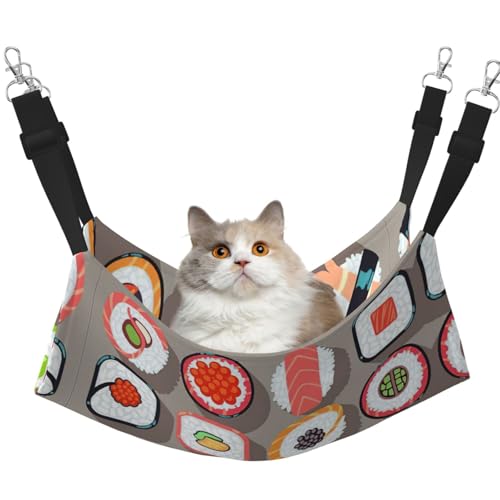 UVBDF Viele Sushi-Futter-Katzen-Hängematte zum Aufhängen von Haustier-Hängematte, Bett, verstellbar, Welpen, Kaninchen, Kleintiere UVBDF Viele Sushi-Futter-Katzen-Hängematte zum Aufhängen von Haustier-Hängematte, Bett, verstellbar, Welpen, Kaninchen, Kleintiere von UVBDF