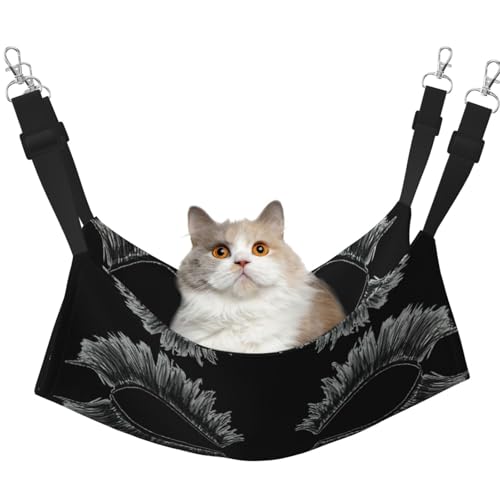 UVBDF Wimpern-Katzen-Hängematte zum Aufhängen von Haustier-Hängematte, Bett, verstellbar, Welpen, Kaninchen, Kleintiere von UVBDF