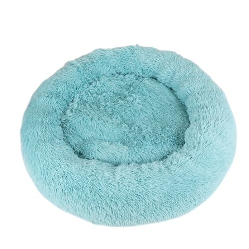 UVDS Katzenbett Haus Donut Rundes Sofa Zubehör Winter Haustierzubehör Warme Produkte Kissen Korb Kätzchen Matte for Katzenhundebetten (Color : Dark Green, Size : 100cm) von UVDS