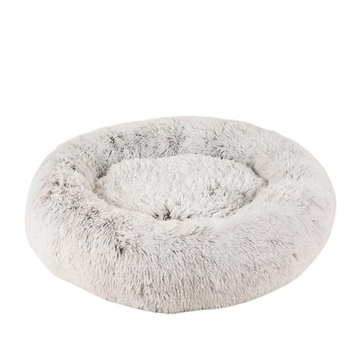 UVDS Katzenbett Haus Donut Rundes Sofa Zubehör Winter Haustierzubehör Warme Produkte Kissen Korb Kätzchen Matte for Katzenhundebetten (Color : Gradient Coffee, Size : 100cm) von UVDS