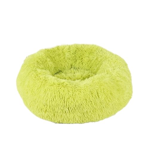 UVDS Katzenbett Haus Donut Rundes Sofa Zubehör Winter Haustierzubehör Warme Produkte Kissen Korb Kätzchen Matte for Katzenhundebetten (Color : Green, Size : 100cm) von UVDS