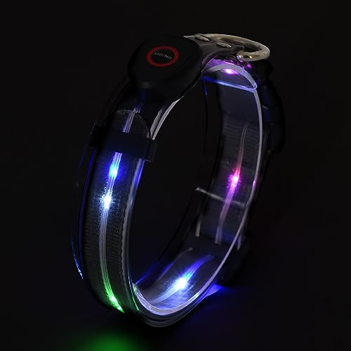 Beleuchtetes Hundehalsband und LED-Hundeschild, Blinkendes Hundehalsband mit 3 Beleuchtungsmodi, verstellbares LED-Hundehalsband mit Blinklicht, Schwarz Beleuchtetes Hundehalsband und LED-Hundeschild, Blinkendes Hundehalsband mit 3 Beleuchtungsmodi, verstellbares LED-Hundehalsband mit Blinklicht, Schwarz von UVTQSSP