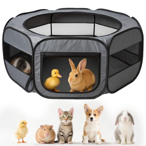 UWE Kleintier-Laufstall, wasserdicht, atmungsaktiv, Laufstall, Indoor-Hamster-Laufstall, Meerschweinchen-Laufstall, Zelt mit Reißverschlussabdeckung für Küken/Bartagamen/Kaninchen, Dunkelgrau UWE Kleintier-Laufstall, wasserdicht, atmungsaktiv, Laufstall, Indoor-Hamster-Laufstall, Meerschweinchen-Laufstall, Zelt mit Reißverschlussabdeckung für Küken/Bartagamen/Kaninchen, Dunkelgrau von UWE