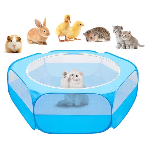 UWE Kleintier-Laufstall, wasserdichter Haustier-Laufstall mit Abdeckung, tragbarer Pop-Up-Meerschweinchenkäfig, Hühnerbrutbox, leicht zu reinigen, für drinnen und draußen, Spielgehege für Kätzchen, UWE Kleintier-Laufstall, wasserdichter Haustier-Laufstall mit Abdeckung, tragbarer Pop-Up-Meerschweinchenkäfig, Hühnerbrutbox, leicht zu reinigen, für drinnen und draußen, Spielgehege für Kätzchen, von UWE