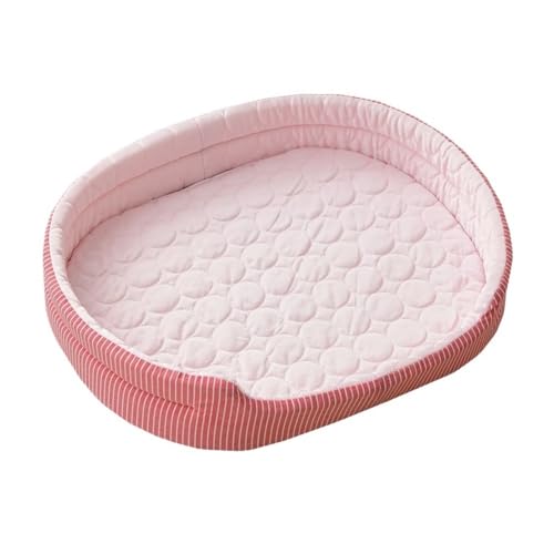 UYFRD Haustier-Eismatte, kühlend, atmungsaktiv, waschbar, Katzennest, bequem, kühl, Seide, Schlafmatte, für alle Jahreszeiten, Haustierbedarf (Rosa, S) von UYFRD