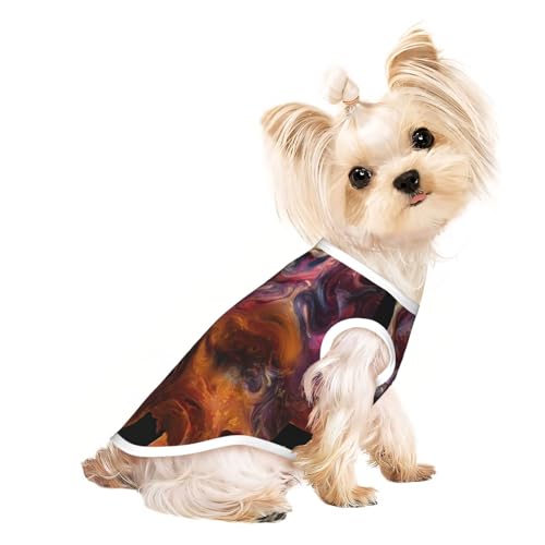 Aurora Tiger Head Haustier-T-Shirts für Hunde, weiche und atmungsaktive Hundekleidung, einfaches An- und Ausziehen, geeignet für kleine Haustiere Aurora Tiger Head Haustier-T-Shirts für Hunde, weiche und atmungsaktive Hundekleidung, einfaches An- und Ausziehen, geeignet für kleine Haustiere von UYHhgqw