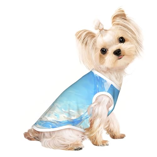 Coastal Wave Light Haustier-T-Shirts für Hunde, weiche und atmungsaktive Hundekleidung, einfaches An- und Ausziehen, geeignet für kleine Haustiere Coastal Wave Light Haustier-T-Shirts für Hunde, weiche und atmungsaktive Hundekleidung, einfaches An- und Ausziehen, geeignet für kleine Haustiere von UYHhgqw