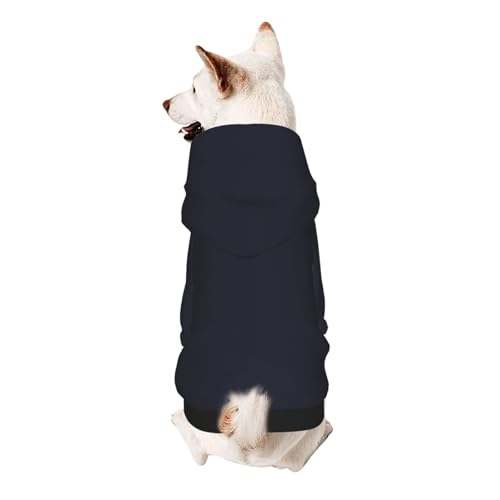 Einfarbiger schwarzer Hunde-Kapuzenpullover, weiches und atmungsaktives Polyester, Haustierkleidung für kleine Hunde, Jungen und Mädchen Einfarbiger schwarzer Hunde-Kapuzenpullover, weiches und atmungsaktives Polyester, Haustierkleidung für kleine Hunde, Jungen und Mädchen von UYHhgqw
