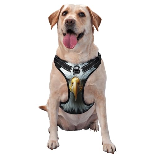 Fierce Eagle Hundegeschirr für kleine, mittelgroße und große Hunde – reflektierende Riemen, verstellbare Passform mit Schnellverschluss-Schnallen Fierce Eagle Hundegeschirr für kleine, mittelgroße und große Hunde – reflektierende Riemen, verstellbare Passform mit Schnellverschluss-Schnallen von UYHhgqw