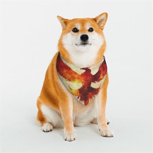 Fire Phoenix Hundehalstücher für kleine, mittelgroße und große Hunde, weich und bequem, für Jungen und Mädchen, ideal für Haustiere Fire Phoenix Hundehalstücher für kleine, mittelgroße und große Hunde, weich und bequem, für Jungen und Mädchen, ideal für Haustiere von UYHhgqw