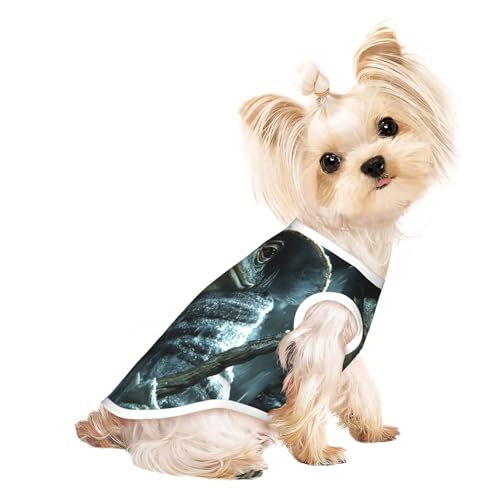 Frosch-Zauberer-Haustier-T-Shirts für Hunde, weiche und atmungsaktive Hundekleidung, einfaches An- und Ausziehen, geeignet für kleine Haustiere Frosch-Zauberer-Haustier-T-Shirts für Hunde, weiche und atmungsaktive Hundekleidung, einfaches An- und Ausziehen, geeignet für kleine Haustiere von UYHhgqw