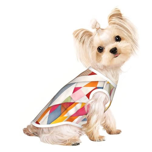 Geometrische Haustier-T-Shirts für Hunde, weiche und atmungsaktive Hundekleidung, einfaches An- und Ausziehen, geeignet für kleine Haustiere Geometrische Haustier-T-Shirts für Hunde, weiche und atmungsaktive Hundekleidung, einfaches An- und Ausziehen, geeignet für kleine Haustiere von UYHhgqw