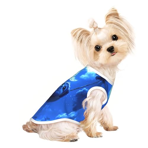 Haustier-T-Shirts für Hunde, Elfen unter dem Nachthimmel, weiche und atmungsaktive Hundekleidung, einfaches An- und Ausziehen, geeignet für kleine Haustiere Haustier-T-Shirts für Hunde, Elfen unter dem Nachthimmel, weiche und atmungsaktive Hundekleidung, einfaches An- und Ausziehen, geeignet für kleine Haustiere von UYHhgqw