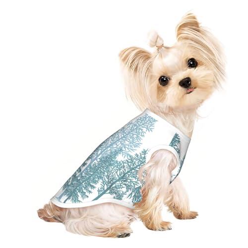 Haustier-T-Shirts für Hunde, Kiefern-Silhouette, weiche und atmungsaktive Hundekleidung, einfaches An- und Ausziehen, geeignet für kleine Haustiere Haustier-T-Shirts für Hunde, Kiefern-Silhouette, weiche und atmungsaktive Hundekleidung, einfaches An- und Ausziehen, geeignet für kleine Haustiere von UYHhgqw