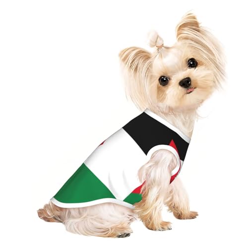 Haustier-T-Shirts für Hunde, Motiv: Jordanische Flagge, weiche und atmungsaktive Hundekleidung, einfaches An- und Ausziehen, geeignet für kleine Haustiere Haustier-T-Shirts für Hunde, Motiv: Jordanische Flagge, weiche und atmungsaktive Hundekleidung, einfaches An- und Ausziehen, geeignet für kleine Haustiere von UYHhgqw