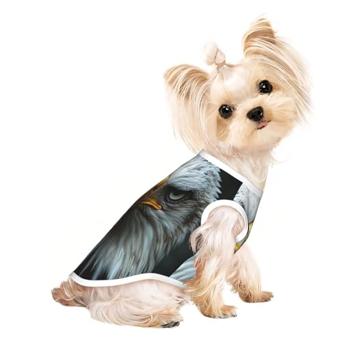 Haustier-T-Shirts für Hunde, Motiv: wilder Adler, weiche und atmungsaktive Hundekleidung, einfaches An- und Ausziehen, geeignet für kleine Haustiere Haustier-T-Shirts für Hunde, Motiv: wilder Adler, weiche und atmungsaktive Hundekleidung, einfaches An- und Ausziehen, geeignet für kleine Haustiere von UYHhgqw