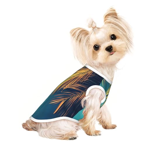 Haustier-T-Shirts für Hunde, verwelkte Palmenblätter, weiche und atmungsaktive Hundekleidung, einfaches An- und Ausziehen, geeignet für kleine Haustiere Haustier-T-Shirts für Hunde, verwelkte Palmenblätter, weiche und atmungsaktive Hundekleidung, einfaches An- und Ausziehen, geeignet für kleine Haustiere von UYHhgqw